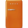 New Smeg retrojääkaappi FAB5ROR5 73 cm, oranssi, oikea