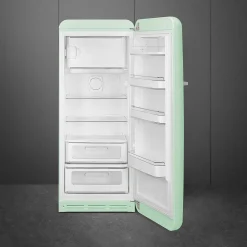 New Smeg retrojääkaappi FAB28RPG5 153 cm, pastellinvihreä, oikea
