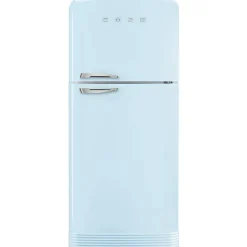 New Smeg retrojääkaappi-pakastin FAB50RPB5, pastellinsininen, oikea