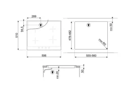 Victoria induktiotaso 60 cm SI964PM kerma*Smeg Sale