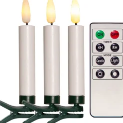 Hot Star Trading kuusenkynttiläsarja Flamme johdoton 10 kpl