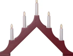 kynttelikkö Alma 5 l punainen*Star Trading Outlet