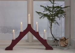 kynttelikkö Alma 5 l punainen*Star Trading Outlet