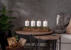 Hot Star Trading LED-kynttilä Flamme Advent valkoinen 4 kpl