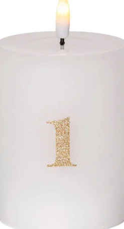 Hot Star Trading LED-kynttilä Flamme Advent valkoinen 4 kpl