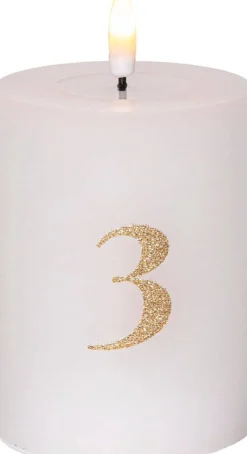 Hot Star Trading LED-kynttilä Flamme Advent valkoinen 4 kpl