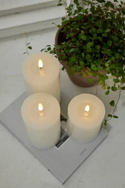 LED-kynttilä Flamme Flow 17,5 cm valkoinen*Star Trading Online