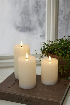 Discount Star Trading LED-kynttilä Flamme Flow 15 cm valkoinen