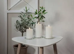 Discount Star Trading LED-kynttilä Flamme Flow 15 cm valkoinen