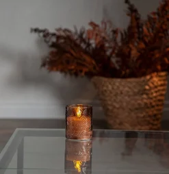 LED-kynttilä Flamme Leaf 10 cm ruskea*Star Trading Clearance