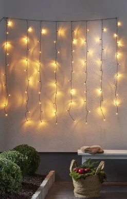 valoverho Golden Warm White 80 LED musta 1,3x1,*Star Trading