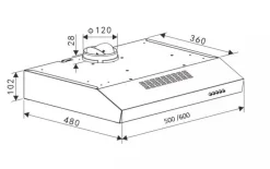 liesituuletin Close 600 mm valkoinen*Thermex Online