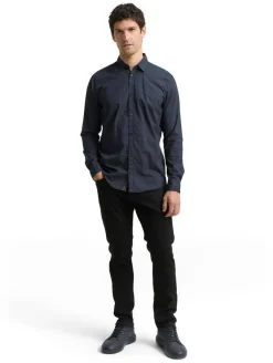 Clearance Tom Tailor paita 1048444 Slim fit 38970 Navy mini spike design