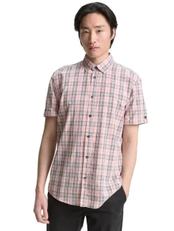 Clearance Tom Tailor paita SS 1046088 37982 Blush Pink Navy Checks