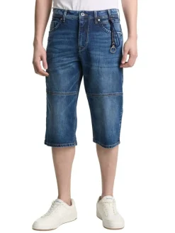 New Tom Tailor shortsit TTMorris 1044980 10281 Mid stone wash denim