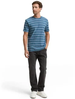 Hot Tom Tailor t-paita 1047810 38630 Real teal dyed stripe