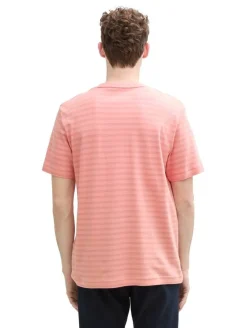 New Tom Tailor t-paita 1045694 37409 Hazy rose tonal fine stripe