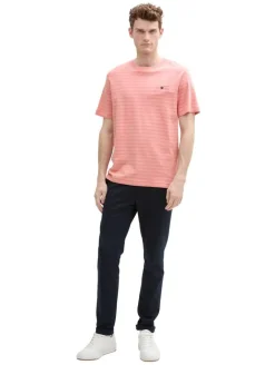 New Tom Tailor t-paita 1045694 37409 Hazy rose tonal fine stripe