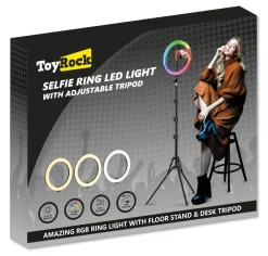 Hot Toyrock rengasvalo 26 cm säädettävällä jalalla