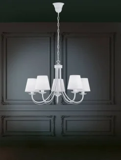 Outlet Trio Lighting kattokruunu Cortez 5-os E14 mattavalkoinen