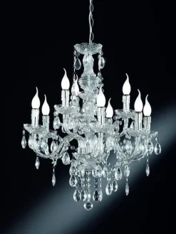 kattokruunu Luster 9-os 9xE14 kirkas*Trio Lighting Outlet