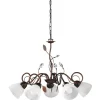 Discount Trio Lighting kattokruunu Traditio 5-os E14 rustiikki