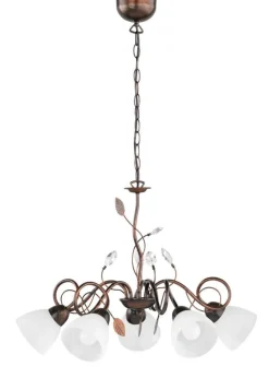 Discount Trio Lighting kattokruunu Traditio 5-os E14 rustiikki