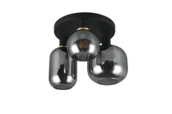 Online Trio Lighting kattovalaisin Diva 3-os E27 mattamusta/kromatt
