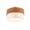 New Trio Lighting kattovalaisin Seasons 30 cm E14 valkoinen/puu
