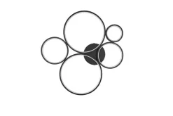 kattovalaisin Rondo LED 5-os mattamusta*Trio Lighting Discount