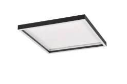 Best Trio Lighting LED kattovalaisin Rotonda neliö mattamusta