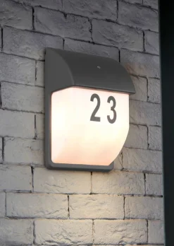 LED numerovalaisin Mersey antrasiitti hämärätu*Trio Lighting New