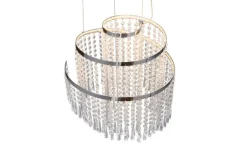 Trio Lighting LED riippuvalaisin Pomp 38 cm kromi/kirkas