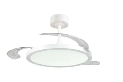 Discount Trio Lighting LED tuuletinkattovalaisin Kasfjord mattavalkoi