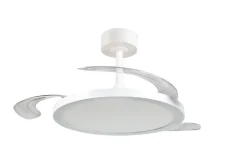 Discount Trio Lighting LED tuuletinkattovalaisin Kasfjord mattavalkoi