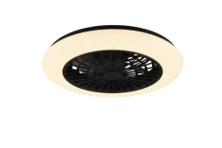 Best Trio Lighting LED tuuletinkattovalaisin Stralsund mattamusta