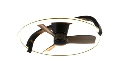 Clearance Trio Lighting LED tuuletinkattovalaisin Stockholm mattamusta