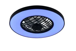 LED tuuletinkattovalaisin Linköping musta RGB*Trio Lighting Discount