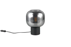 Online Trio Lighting pöytävalaisin Diva E27 mattamusta/kromattu