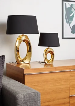 Clearance Trio Lighting pöytävalaisin Taba 52 cm E27 kulta/musta