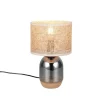 pöytävalaisin Tara 33 cm E27 beige/kromattu*Trio Lighting Discount