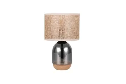 pöytävalaisin Tara 33 cm E27 beige/kromattu*Trio Lighting Discount
