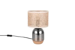 pöytävalaisin Tara 33 cm E27 beige/kromattu*Trio Lighting Discount