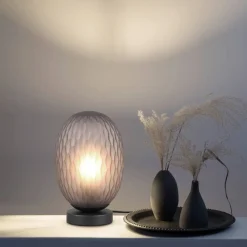 pöytävalaisin Facette E27 mattamusta/savu*Trio Lighting Hot