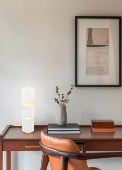 Discount Trio Lighting pöytävalaisin Stream GU10 mattavalkoinen