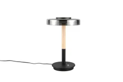 Sale Trio Lighting pöytävalaisin Celeste LED mattamusta/kromattu/