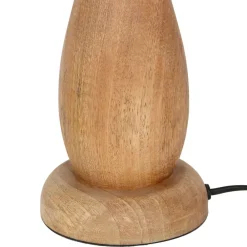 Trio Lighting pöytävalaisin Toba E27 puu/beige