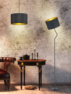 riippuvalaisin Hostel E27 mattamusta/kulta*Trio Lighting Clearance