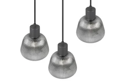Discount Trio Lighting riippuvalaisin Tarifa 3-os E27 mattamusta/krom