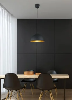 Hot Trio Lighting riippuvalaisin Jimmy E27 musta/kultainen